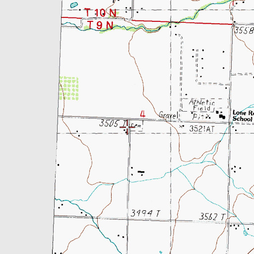 Topographic Map of Sunnyside Cemetery, MT