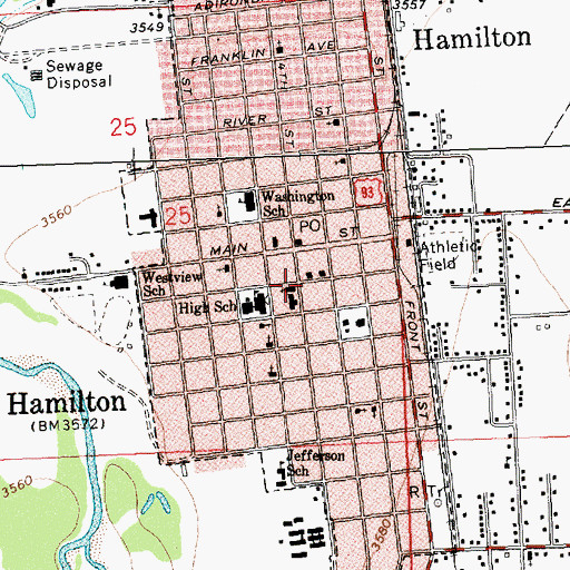 Topographic Map of Alpine Chiropractic Clinic, MT