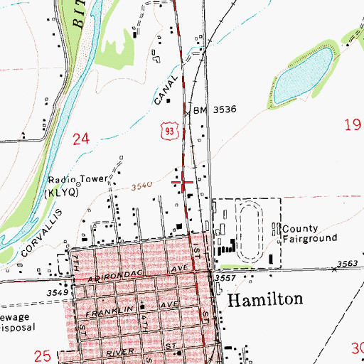 Topographic Map of Montana Neck and Back Pain Clinic, MT