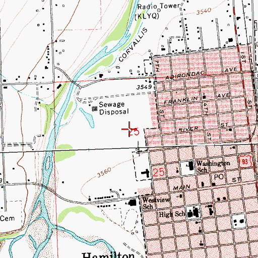 Topographic Map of Discovery Care Centre, MT