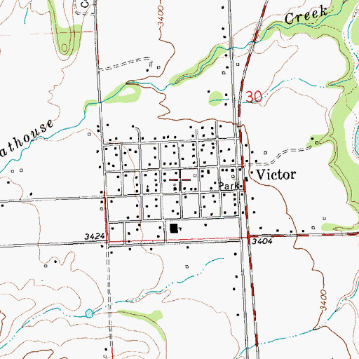 Topographic Map of Victor Heritage Museum, MT