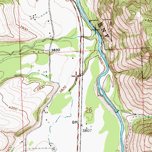 Topographic Map of Bean (historical), MT