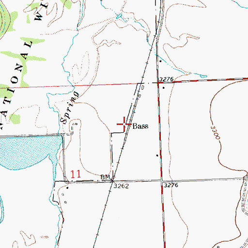 Topographic Map of Bass School (historical), MT