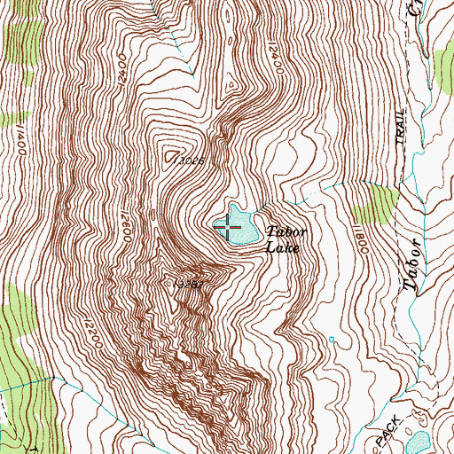 Topographic Map of Tabor Lake, CO