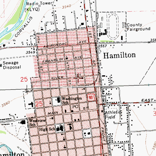 Topographic Map of Discovery School, MT