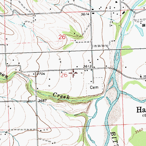Topographic Map of Seventh Day Adventist School, MT