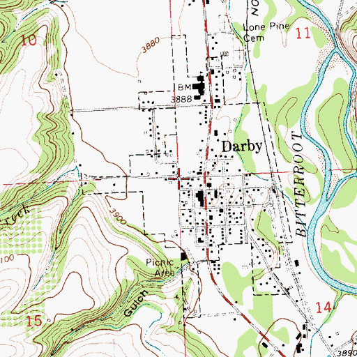 Topographic Map of Community Christian School, MT