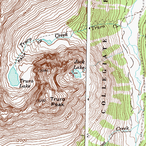 Topographic Map of Jack Lake, CO