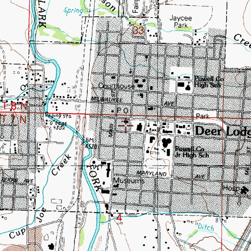 Topographic Map of Central Park, MT