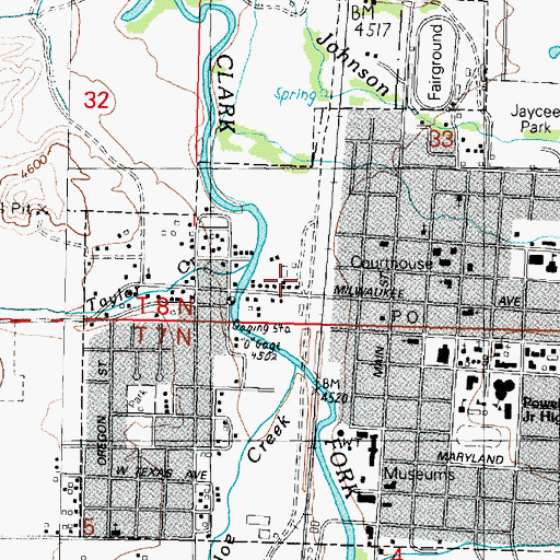 Topographic Map of Community Evangelical Free Church, MT