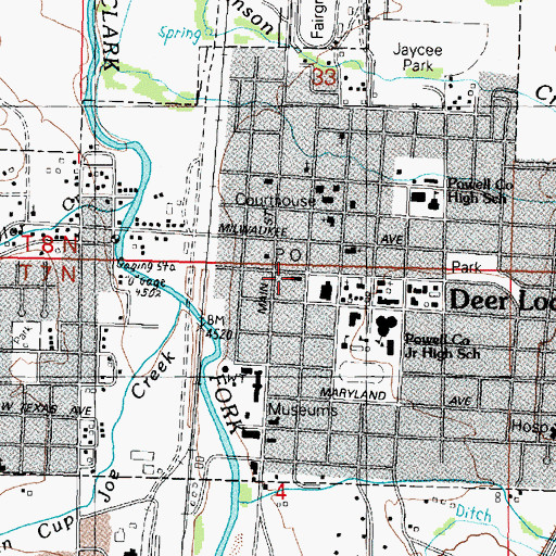 Topographic Map of First Christian Church, MT