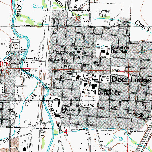 Topographic Map of Assembly of God Church, MT