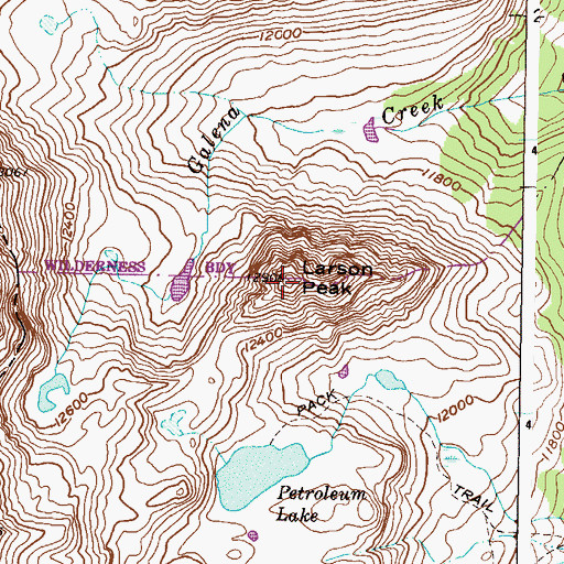 Topographic Map of Larson Peak, CO