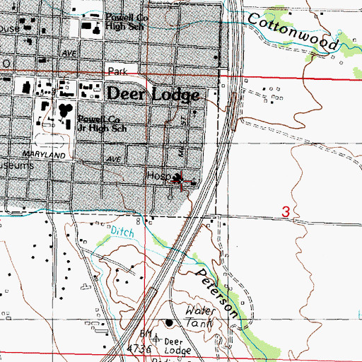Topographic Map of The Church of Jesus Christ of Latter Day Saints, MT