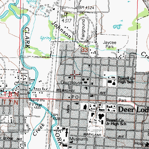 Topographic Map of Saint James Episcopal Church, MT