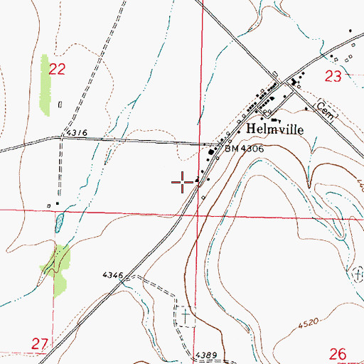 Topographic Map of Helmville Community Fellowship, MT