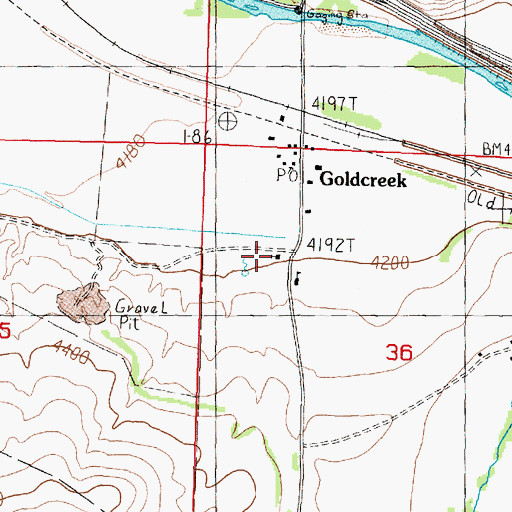Topographic Map of Saint Mary Mission, MT