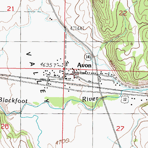 Topographic Map of Saint Theodore Mission, MT