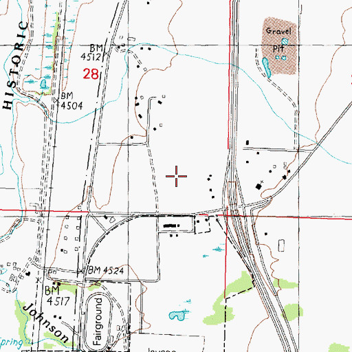 Topographic Map of Deer Lodge Medical Center, MT