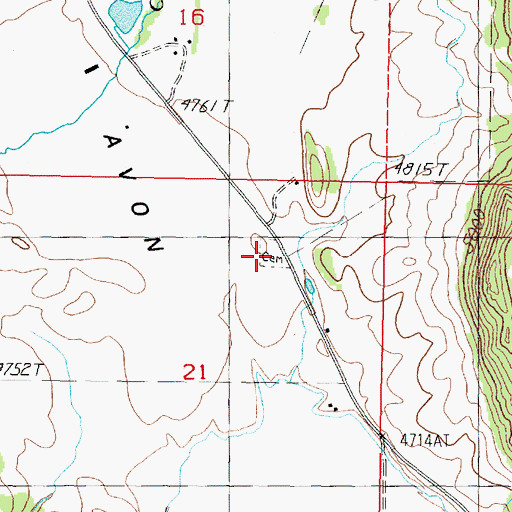 Topographic Map of Avon Cemetery, MT