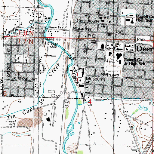 Topographic Map of Powell County History Museum, MT