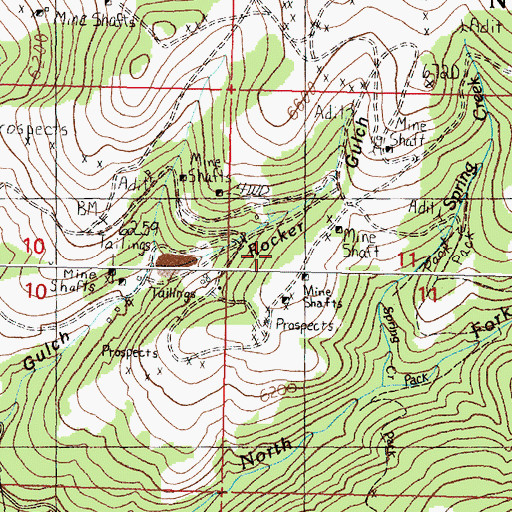 Topographic Map of Zosel (historical), MT