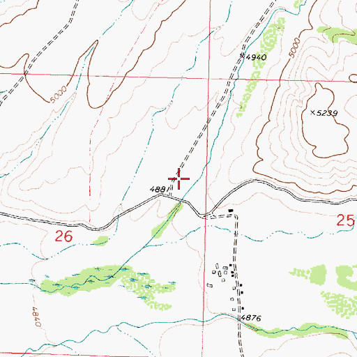 Topographic Map of Washington Gulch School (historical), MT