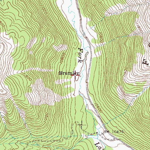 Topographic Map of Brumley (historical), CO