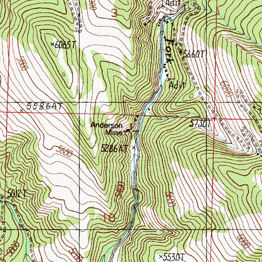 Topographic Map of Sharkeyville (historical), MT