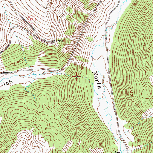 Topographic Map of Mountain Boy Gulch, CO