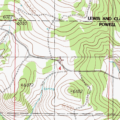 Topographic Map of Greenwood (historical), MT