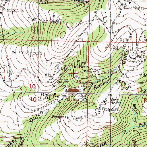 Topographic Map of Emery (historical), MT