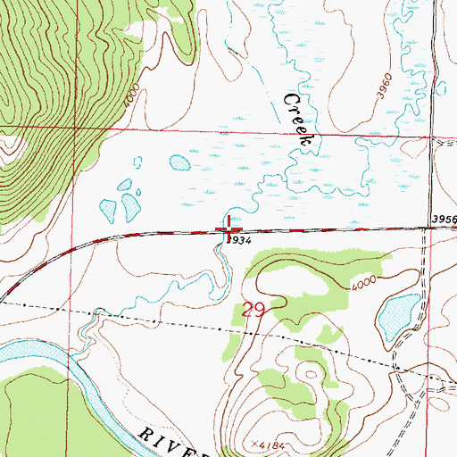 Topographic Map of Cottonwood (historical), MT