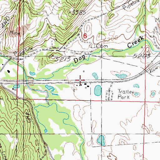Topographic Map of Calcium (historical), MT
