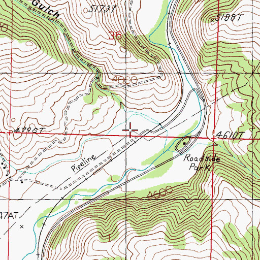 Topographic Map of Bradley School (historical), MT