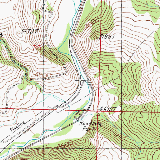 Topographic Map of Little Blackfoot River Bridge, MT