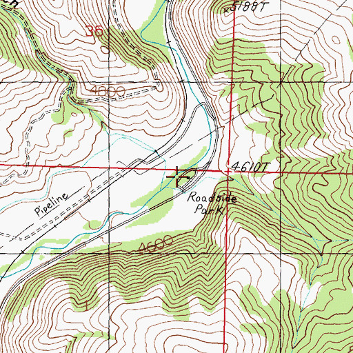 Topographic Map of Avon Rest Area, MT