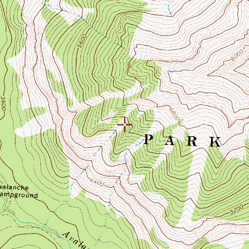 Topographic Map of Glacier National Park, MT