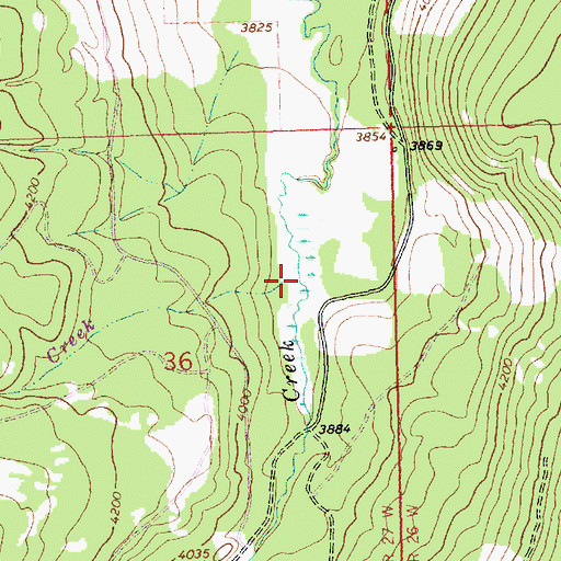 Topographic Map of Park Creek, MT