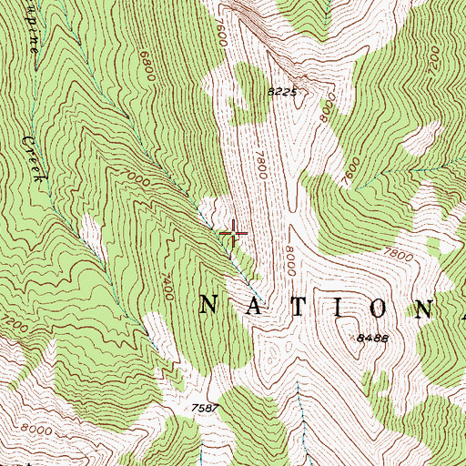 Topographic Map of Lewis and Clark National Forest - Rocky Mountain Division, MT