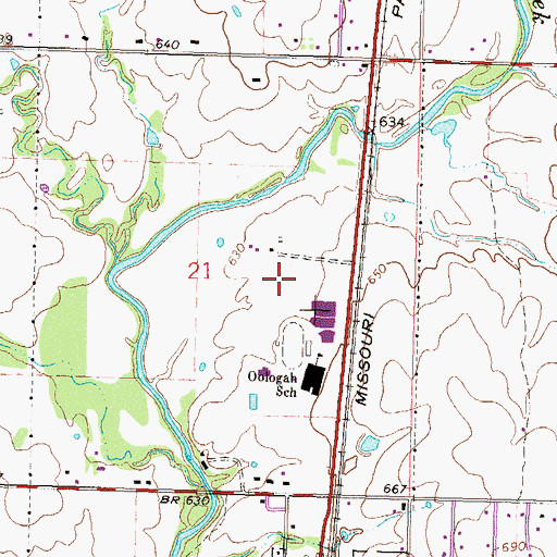 Topographic Map of Oologah - Talala Upper Elementary School, OK