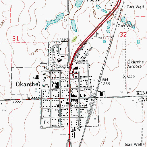 Topographic Map of Holy Trinity Catholic School, OK