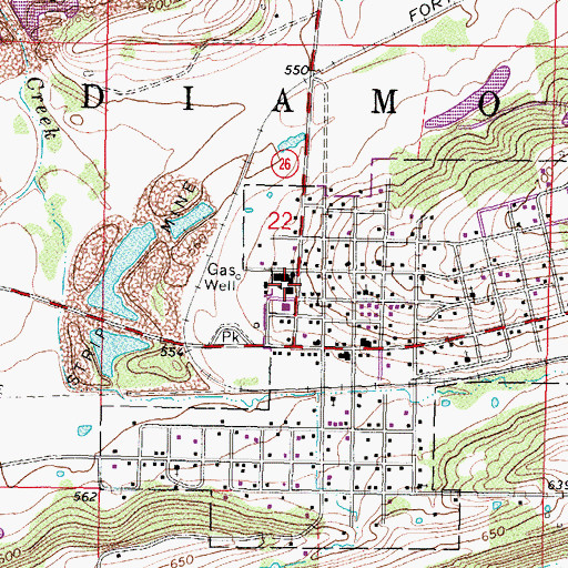 Topographic Map of McCurtain Elementary School, OK