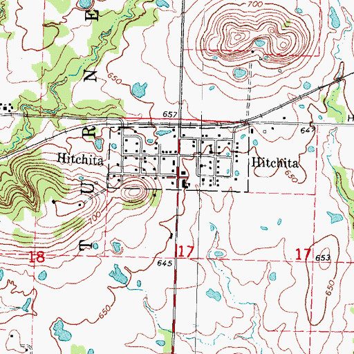 Topographic Map of Midway Elementary School, OK