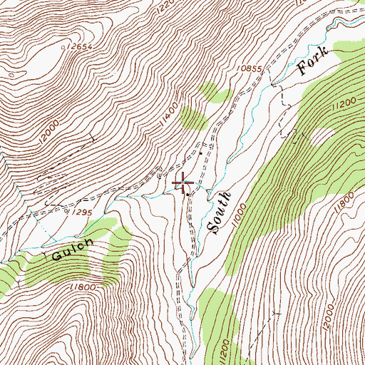 Topographic Map of Peekaboo Gulch, CO