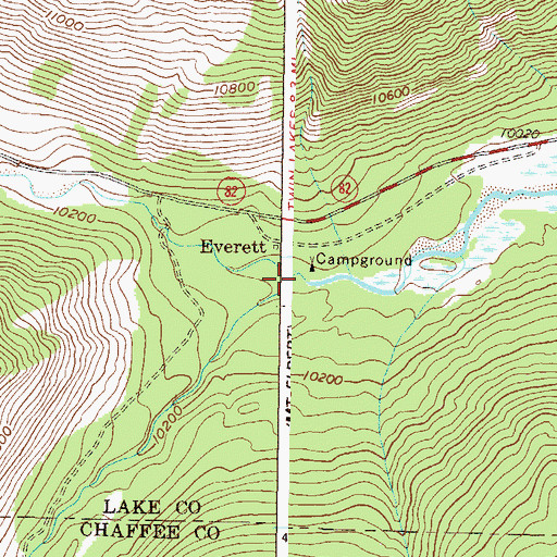 Topographic Map of South Fork Lake Creek, CO