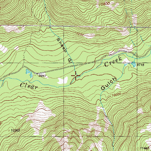 Topographic Map of Sheep Gulch, CO