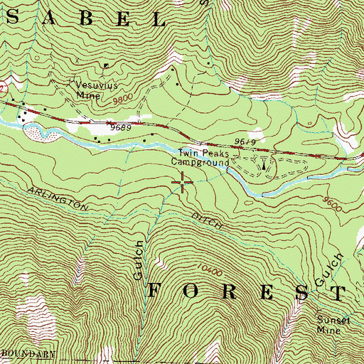 Topographic Map of Galena Gulch, CO