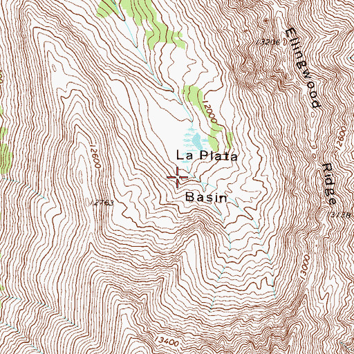 Topographic Map of La Plata Basin, CO