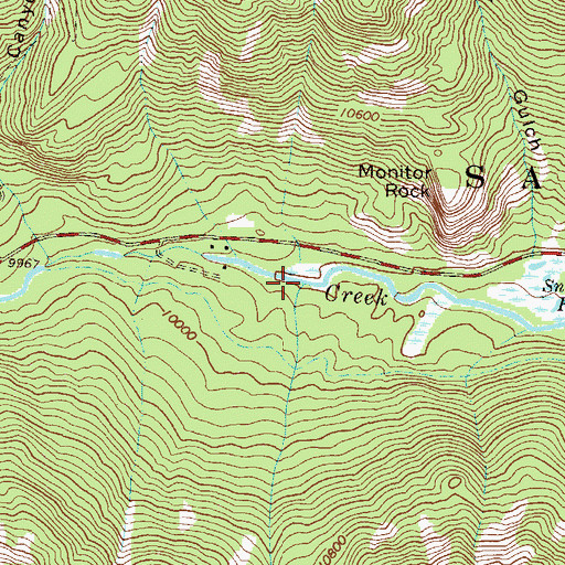 Topographic Map of Crystal Lake Creek, CO